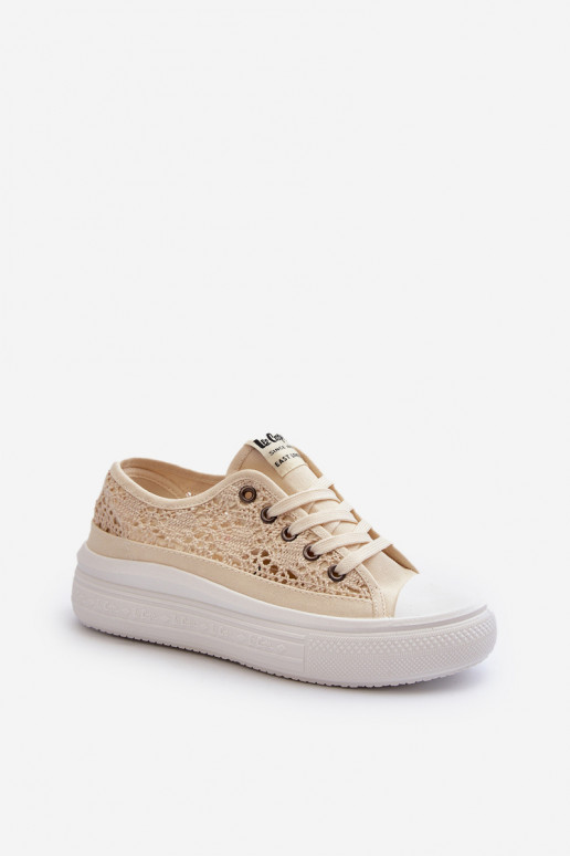 con motivos de encaje Zapatos de ocio Lee Cooper LCEN-23-44-1620 beige