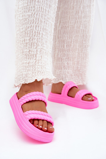 Chanclas ligeras rosas para mujer con plataforma S.Barski ZK51-001 2