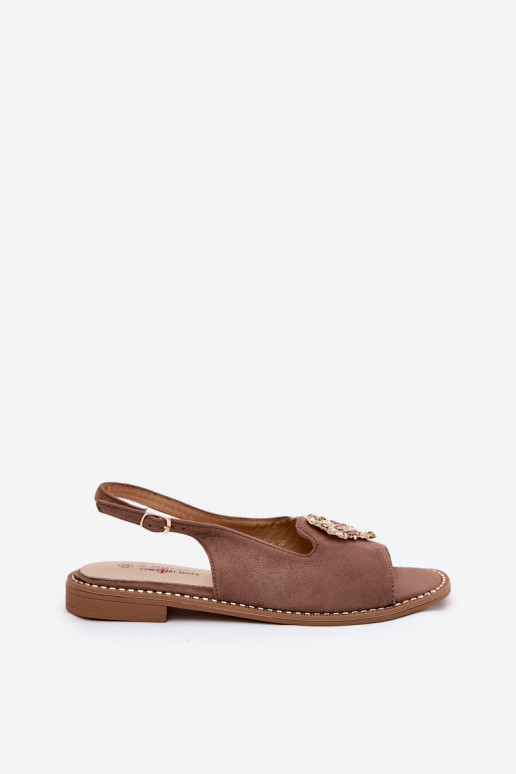 Sandalias de mujer Con decoraciones con corazonesm S.Barski KV27-018 beige