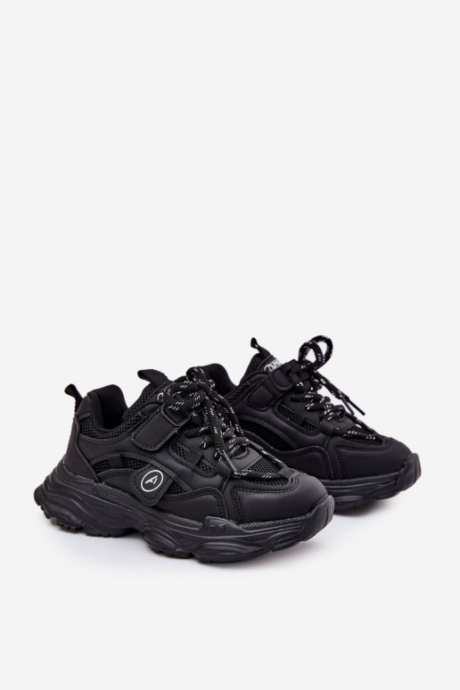 Zapatillas modelo zapatos. Infantil con una plataforma de color negro Hanomess