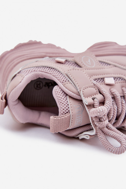 Zapatillas modelo zapatos. Infantil con una plataforma color rosa Hanomess