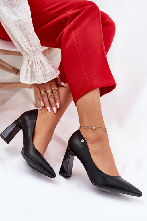 Estilo elegante Zapatos Activado SłupkoAym Obcasie Vinceza 62221 de color negro Estilo elegante Zapatos Activado SłupkoAym Obcasie Vinceza 62221 de color negro