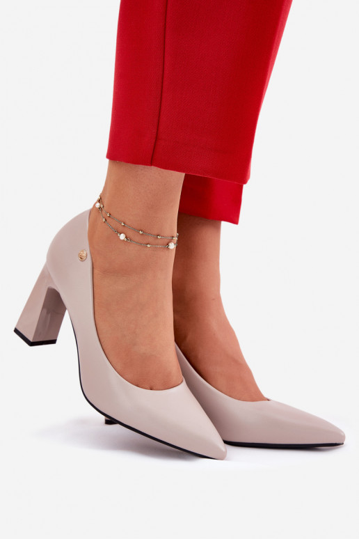 Estilo elegante Zapatos Activado SłupkoAym Obcasie Vinceza 62221 color gris Estilo elegante Zapatos Activado SłupkoAym Obcasie Vinceza 62221 color gris