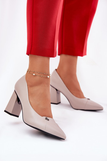 Chanclas de mujer con tacón y cremalleras color arena