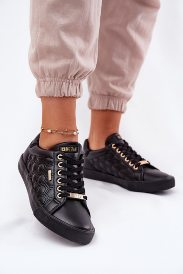 Zapatos de ocio de cuero ecológico Big Star RR274323 de color negro