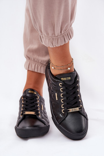 Zapatos de ocio de cuero ecológico Big Star RR274323 de color negro 2