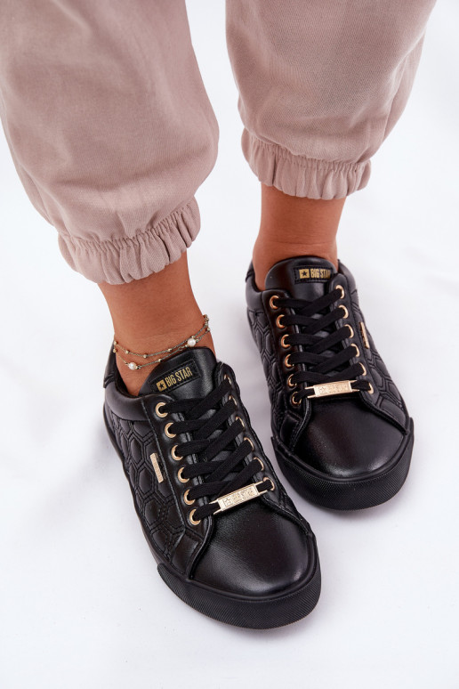 Zapatos de ocio de cuero ecológico Big Star RR274323 de color negro Zapatos de ocio de cuero ecológico Big Star RR274323 de color negro