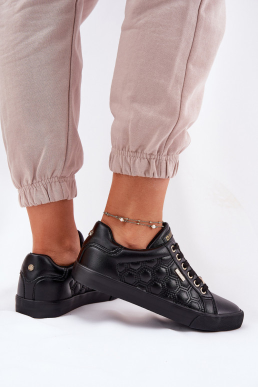 Zapatos de ocio de cuero ecológico Big Star RR274323 de color negro Zapatos de ocio de cuero ecológico Big Star RR274323 de color negro