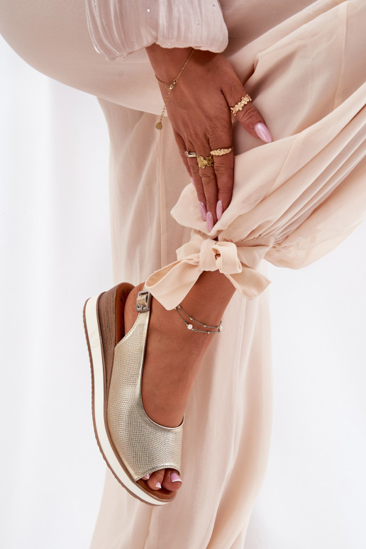 Piel Sandalias plataforma Artiker 56C2312 color dorado Piel Sandalias plataforma Artiker 56C2312 color dorado