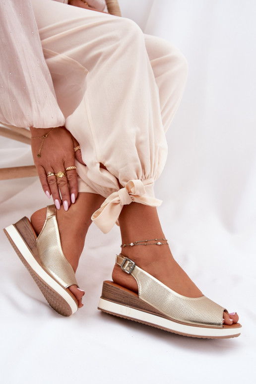 Piel Sandalias plataforma Artiker 56C2312 color dorado Piel Sandalias plataforma Artiker 56C2312 color dorado