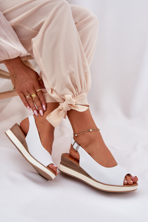 Piel Sandalias plataforma Artiker 56C2317 el color blanco