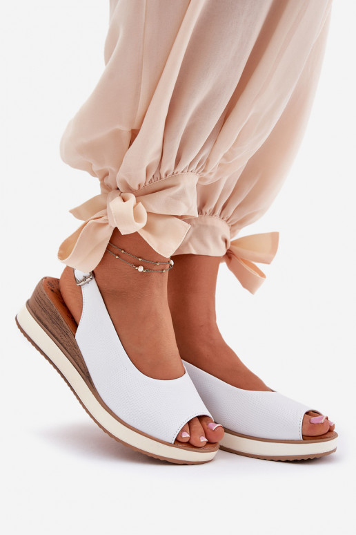 Piel Sandalias plataforma Artiker 56C2317 el color blanco