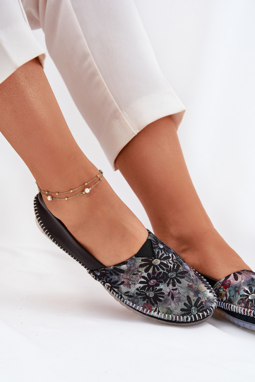 bailarinas con escritos Tiene queciejka T1930-39 de color negro bailarinas con escritos Tiene queciejka T1930-39 de color negro