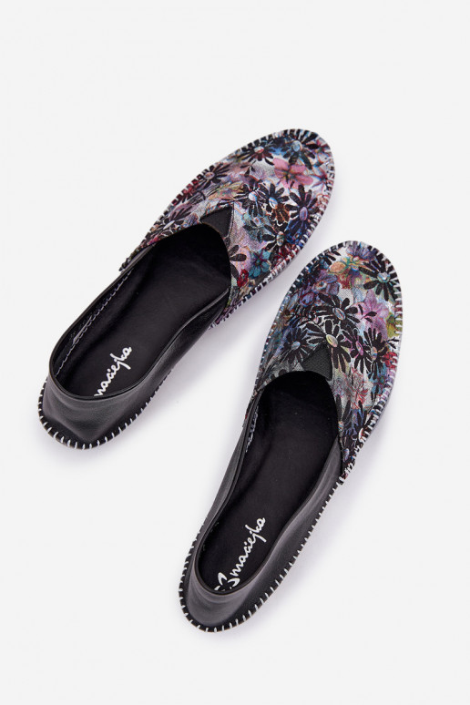 bailarinas con escritos Tiene queciejka T1930-39 de color negro bailarinas con escritos Tiene queciejka T1930-39 de color negro