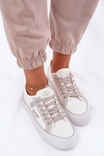 Zapatos de ocio con una plataforma Lee Cooper LCEN-25-31-3479L Blanco-color gris