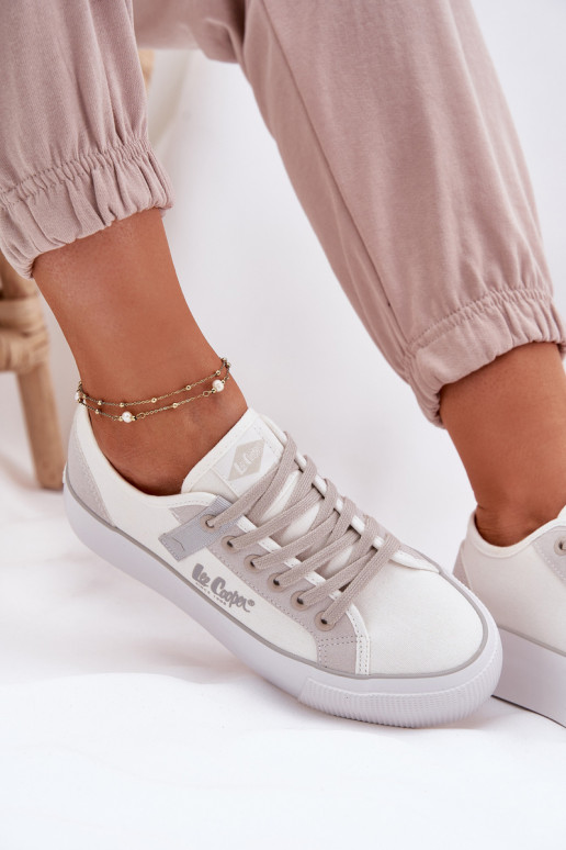 Zapatos de ocio con una plataforma Lee Cooper LCEN-25-31-3479L Blanco-color gris Zapatos de ocio con una plataforma Lee Cooper LCEN-25-31-3479L Blanco-color gris