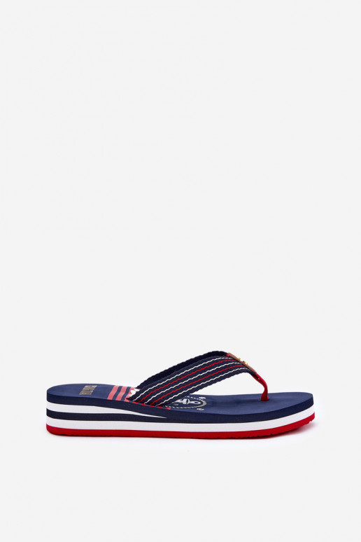 Femenino Zapatillas Zapatillas en una cuña Big Star RR274A126 azul oscuro Femenino Zapatillas Zapatillas en una cuña Big Star RR274A126 azul oscuro