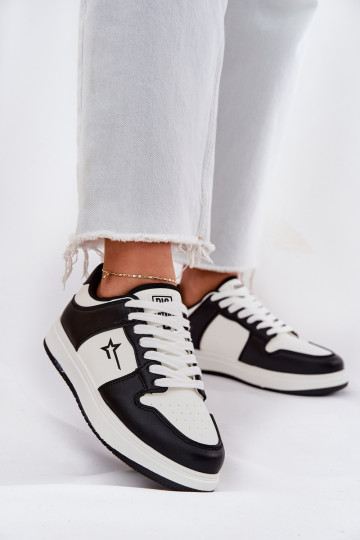 Zapatillas deportivas de mujer tipo sneakers Big Star RR274A240 HI-POLY SYSTEM color blanco-negro