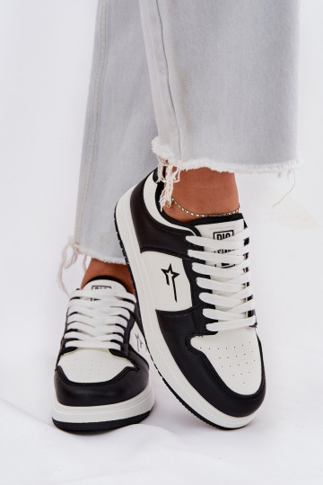 Zapatillas deportivas de mujer tipo sneakers Big Star RR274A240 HI-POLY SYSTEM color blanco-negro 2
