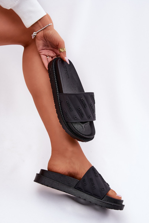 zapatillas de mujer con una plataforma Big Star RR274A540 de color negro