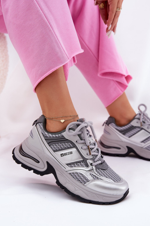 Zapatillas deportivas grises para mujer Big Star RR274A193
