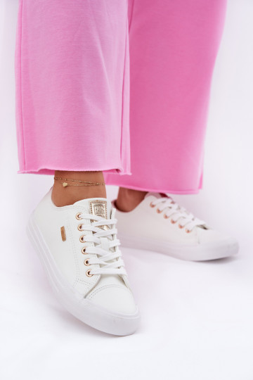 Zapatos casuales blancos de cuero sintético para mujer Big Star RR274748