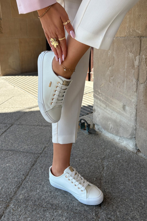 Zapatos casuales blancos de cuero sintético para mujer Big Star RR274748 Zapatos casuales blancos de cuero sintético para mujer Big Star RR274748