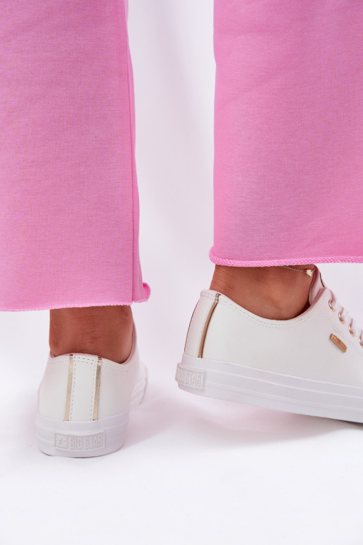 Zapatos casuales blancos de cuero sintético para mujer Big Star RR274748 Zapatos casuales blancos de cuero sintético para mujer Big Star RR274748