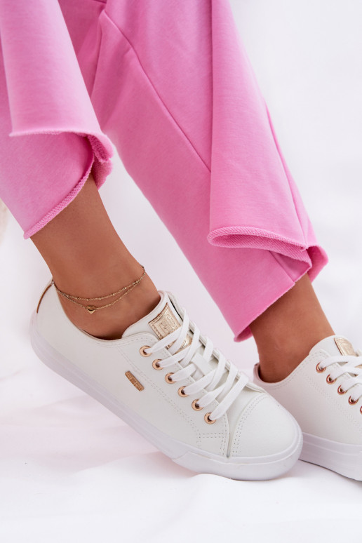 Zapatos casuales blancos de cuero sintético para mujer Big Star RR274748 Zapatos casuales blancos de cuero sintético para mujer Big Star RR274748