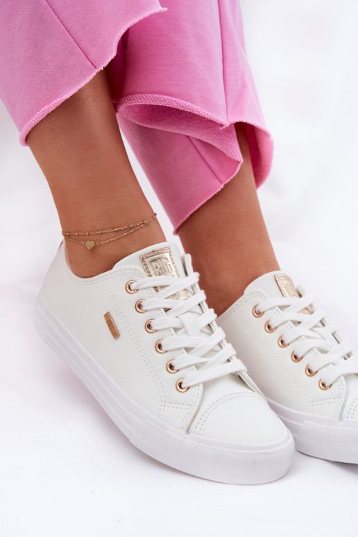 Zapatos casuales blancos de cuero sintético para mujer Big Star RR274748 Zapatos casuales blancos de cuero sintético para mujer Big Star RR274748