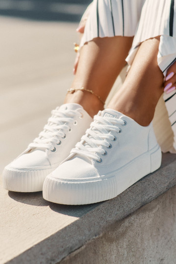 Zapatos casuales blancos para mujer Big Star RR274405