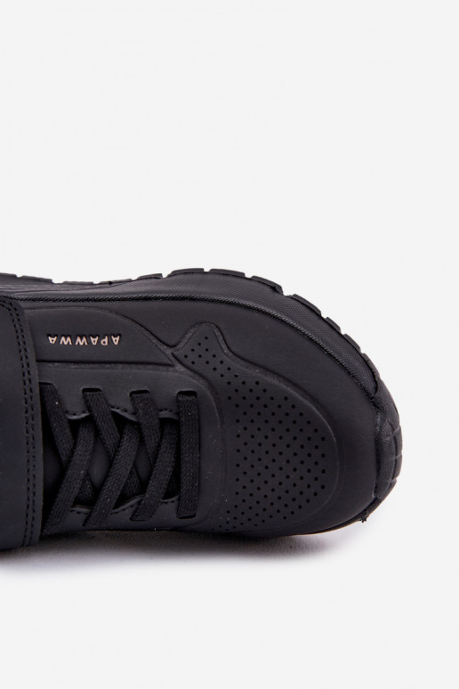 Infantil  zapatillas con una plataforma de color negro Mirivia