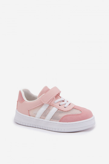 Zapatillas modelo zapatos. Infantil con sujetadores adhesivos color rosa Sepovia