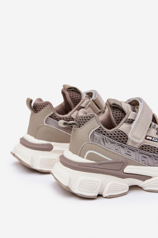 Zapatillas modelo zapatos. zapatos zapatillas de deporte para niños con sujetadores adhesivos de color caqui Ronivelle