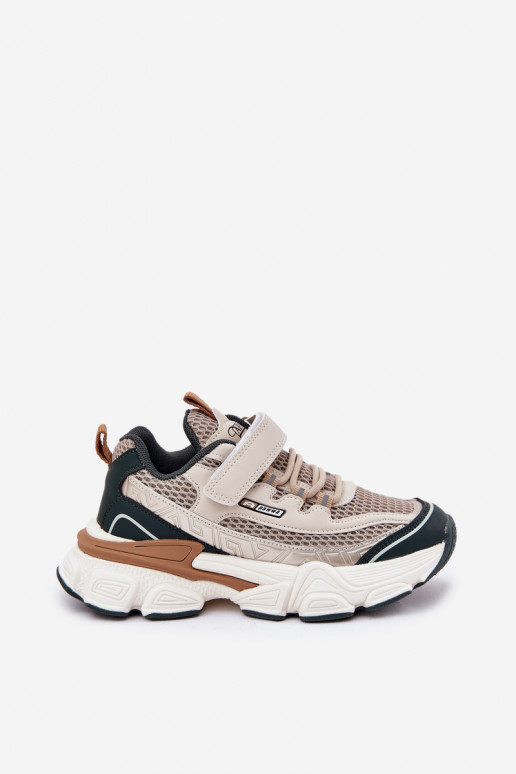 Zapatillas modelo zapatos. zapatos zapatillas de deporte para niños con sujetadores adhesivos beige Ronivelle