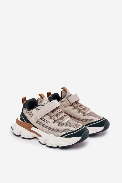 Zapatillas modelo zapatos. zapatos zapatillas de deporte para niños con sujetadores adhesivos beige Ronivelle