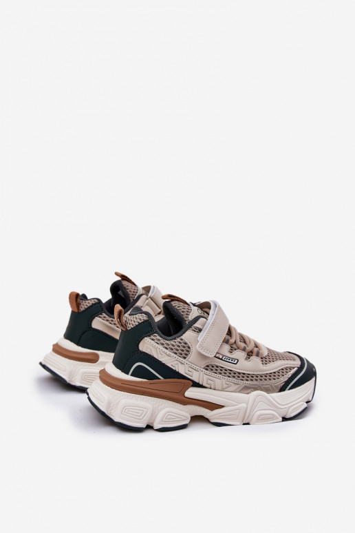 Zapatillas modelo zapatos. zapatos zapatillas de deporte para niños con sujetadores adhesivos beige Ronivelle