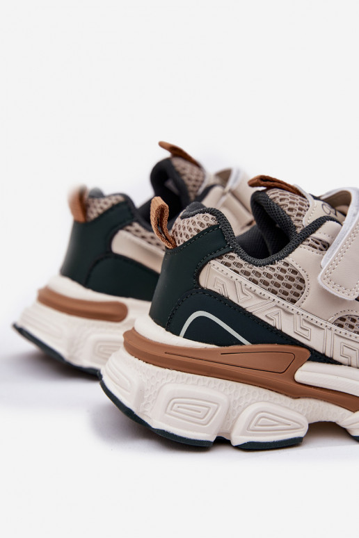 Zapatillas modelo zapatos. zapatos zapatillas de deporte para niños con sujetadores adhesivos beige Ronivelle