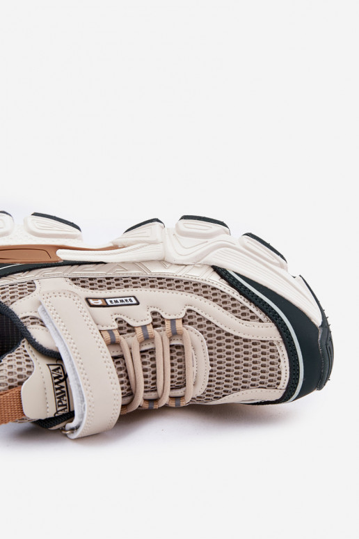 Zapatillas modelo zapatos. zapatos zapatillas de deporte para niños con sujetadores adhesivos beige Ronivelle