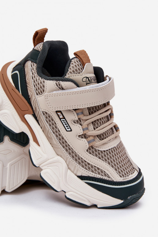 Zapatillas modelo zapatos. zapatos zapatillas de deporte para niños con sujetadores adhesivos beige Ronivelle