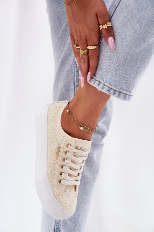 Zapatos de ocio con encaje Lee Cooper LCEN-25-31-3440L beige Zapatos de ocio con encaje Lee Cooper LCEN-25-31-3440L beige