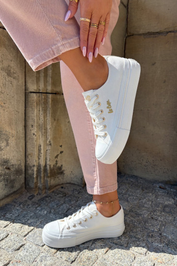 Zapatos de ocio con una plataforma Lee Cooper LCEN-25-02-3289 el color blanco