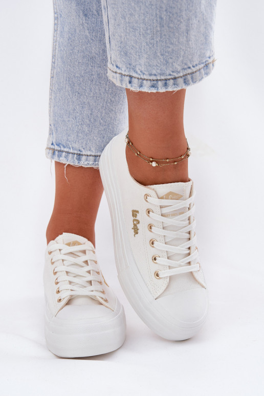 Zapatos de ocio con una plataforma Lee Cooper LCEN-25-02-3289 el color blanco