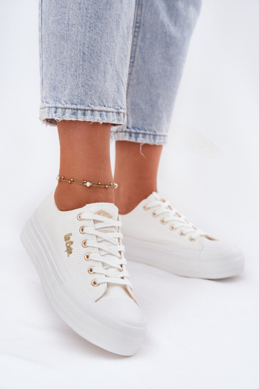 Zapatos de ocio con una plataforma Lee Cooper LCEN-25-02-3289 el color blanco