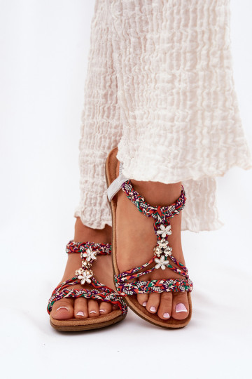 Sandalias planas para mujer. Z Plecionymi Paskami I Przypinkami Artiker 54C1322 Colores diferentes 2