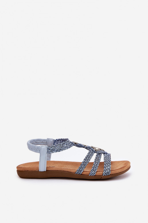 sandalias Femenino isósceles Z Plecionymi Paskami Artiker 56C1325 color azul