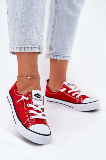  Zapatos de ocio Lee Cooper LCEN-25-02-3298L color rojo