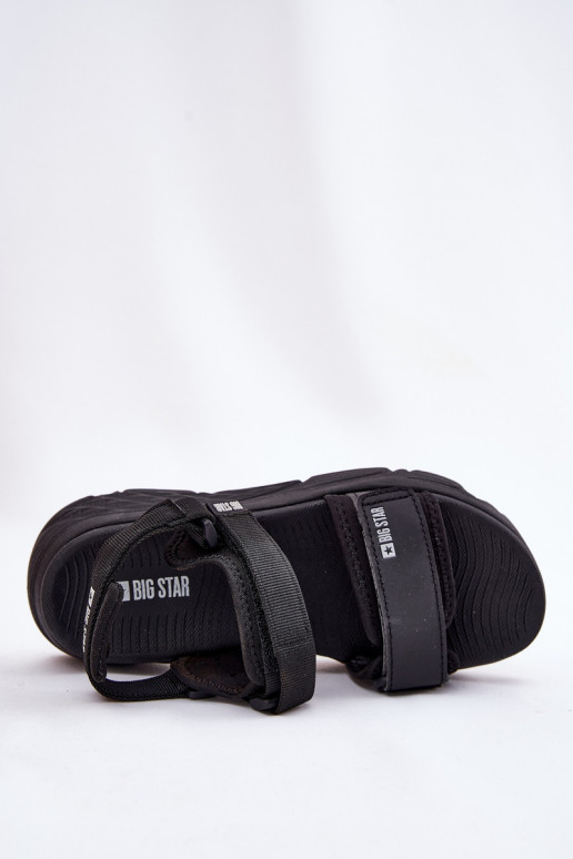 Estilo deportivo Sandalias de mujer con una plataforma Big Star RR274A077 de color negro