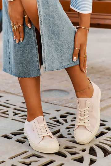 Zapatos casuales Big Star RR274732 color rosa claro 2