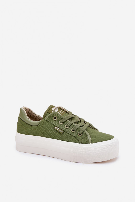 Zapatos de ocio con una plataforma Lee Cooper LCEN-25-31-3449L color verde Zapatos de ocio con una plataforma Lee Cooper LCEN-25-31-3449L color verde